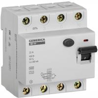 Выключатель дифференциального тока (УЗО) 4п 25А 300мА тип AC ВД1-63 GENERICA ИЭК MDV15-4-025-300
