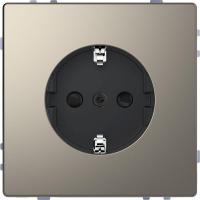 Розетка Merten D-Life 16А защ. шторки с заземл. SD никель SchE MTN2300-6050