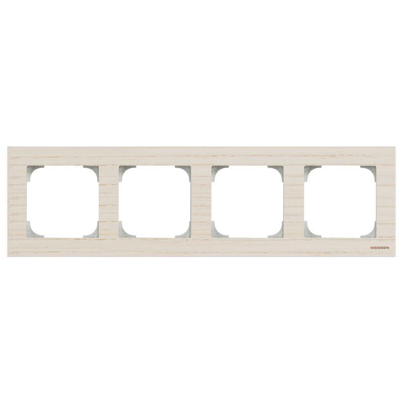 Рамка 4-м Sky дерево белый ясень ABB 2CLA857400A2001