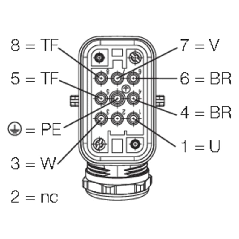 Ready-made power line FPL 8G1.5/Q8KW/2 8000005235