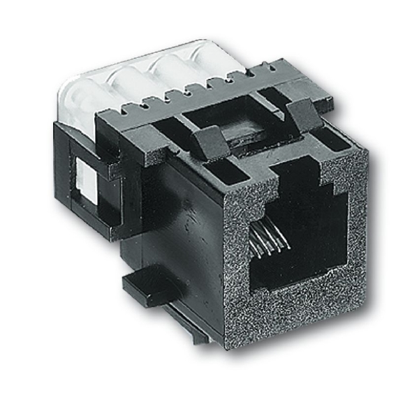Модуль телеф. розетки 8 полюсов RJ11/12 категория 3 (AMP-No. 216005-4) ABB 2CKA000225A0086