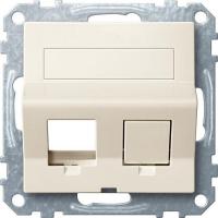 Плата наклонная для Keystone RJ45 Merten беж. SchE MTN4568-0344