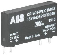 Оптопара втычная CR-S024VDC1MOS (вход: 24В DC выход: 2A 24В DC) для реле серии CR-S ABB 1SVR405510R3060