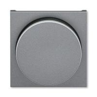 Накладка Levit для светорегулятора поворотного сталь/дым. черн. ABB 2CHH940123A4069