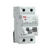 Выключатель автоматический дифференциального тока 1п+N D 6А 100мА тип A DVA-6 6кА AVERES EKF rcbo6-1pn-6D-100-a-av