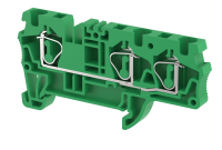 2103050003 Клемма проходная на 3 подключения зеленая SQ4-1×2-GREEN
