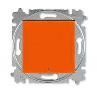 Выключатель кнопочный 1-кл. СП Levit IP20 с подсветкой оранж./дым. черн. ABB 2CHH599147A6066