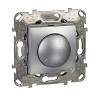 Светорегулятор (диммер) Unica LED поворотно-нажимной универс. 4-400Вт алюм. SchE MGU5.513.30