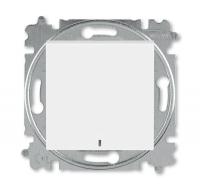 Выключатель кнопочный 1-кл. СП Levit IP20 с подсветкой бел./ледяной ABB 2CHH599147A6001