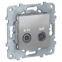 Механизм розетки R-TV/SAT UNICA NEW проходная алюм. SchE NU545630