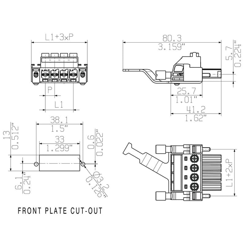 Штекерный соединитель печат BVZ 7.62HP/05/180RSH210 SN BK BX 1933450000