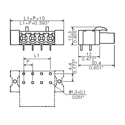 Штекерный соединитель печат BLL 5.08/13/90FI 3.2SN OR BX 1843860000