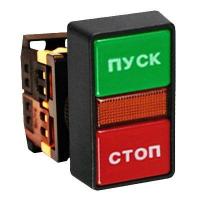 Кнопка AS-22N "Пуск-Стоп" прямоугольная 24В NO+NC EKF pbn-as-rec-24