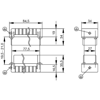 Промышленный разъём HDC HSB 6 MS 7 - 12 1498800000