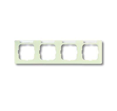 Рамка 4-м Busch-Duro 2000 SI linear горизонт. с полем для надписи сл. кость ABB 2CKA001754A4099