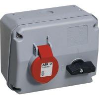 Розетка 63А 3P+N+E с выкл. и мех. блокировкой IP44 ABB 2CMA167727R1000