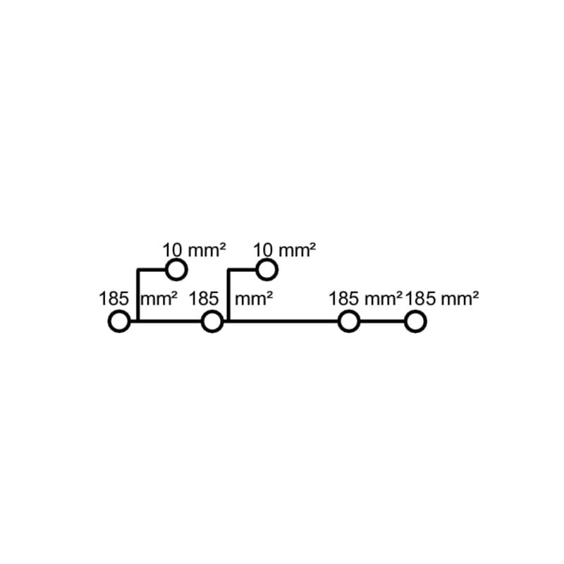 Проходная клемма WPD 232 2X185/2X185 GY 2502800000
