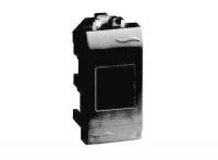 Розетка компьютерная СП Brava 1мод. RJ45 CAT.5E экран черн. DKC 77457N