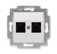Розетка информационная Levit двойная 2хRJ45 кат. 5e сер. ABB 2CHH295118A6016