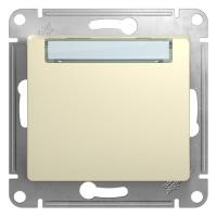 Механизм кнопки нажимного 1-кл. СП Glossa 10А IP20 (сх. 1) с табличкой беж. SchE GSL000219