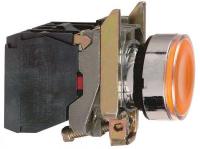 Кнопка 22мм 48-120В с возвр. с подсветкой SchE XB4BW35G5