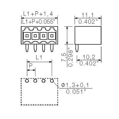 Штекерный соединитель печат SL 3.50/22/90G 3.2SN OR BX 1619430000