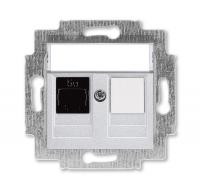 Розетка информационная Levit RJ45 кат. 5e и заглушка серебр. ABB 2CHH295117A6070