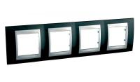 Рамка 4-м Unica Top родий/алюм. SchE MGU66.008.093
