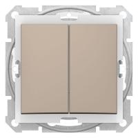 Выключатель 2-кл. СП Sedna 10А IP44 (сх. 5) 250В титан SchE SDN0300468