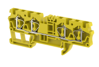 2103060004 Клемма проходная на 4 подключения желтая SQ4-2×2-YELLOW