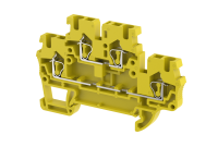 2102020004 Клемма проходная двухуровневая желтая SQ2.5-2T-YELLOW