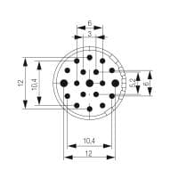 Гнездо произвольной сборки| SAI-M23-BE-19-F 1224400000