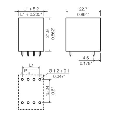 Штекерный соединитель печат SCD 3.81/20/180G 3.2SN BK BX 1030360000