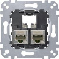 Механизм розетки комп. СП Merten 2 поста 5FTR RJ45 SchE MTN4575-0012