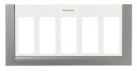 Панель лицевая для бокса рабочего места открыт./скрыт. монтажа на 5 двойных адаптеров с декор. накладкой синий ABB 2CLA117500T1201