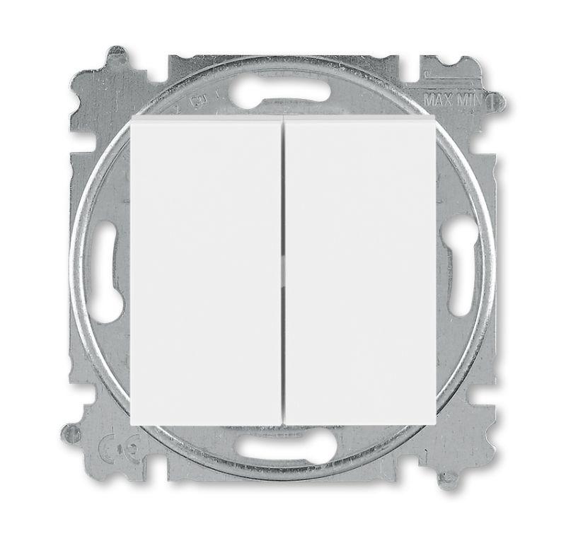 Выключатель 2-кл. СП Levit IP20 бел./ледяной ABB 2CHH590545A6001