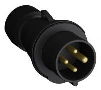 Вилка кабельная Easy&Safe 332EP9B 32А 3P+E IP44 9ч черн. ABB 2CMA103589R1000