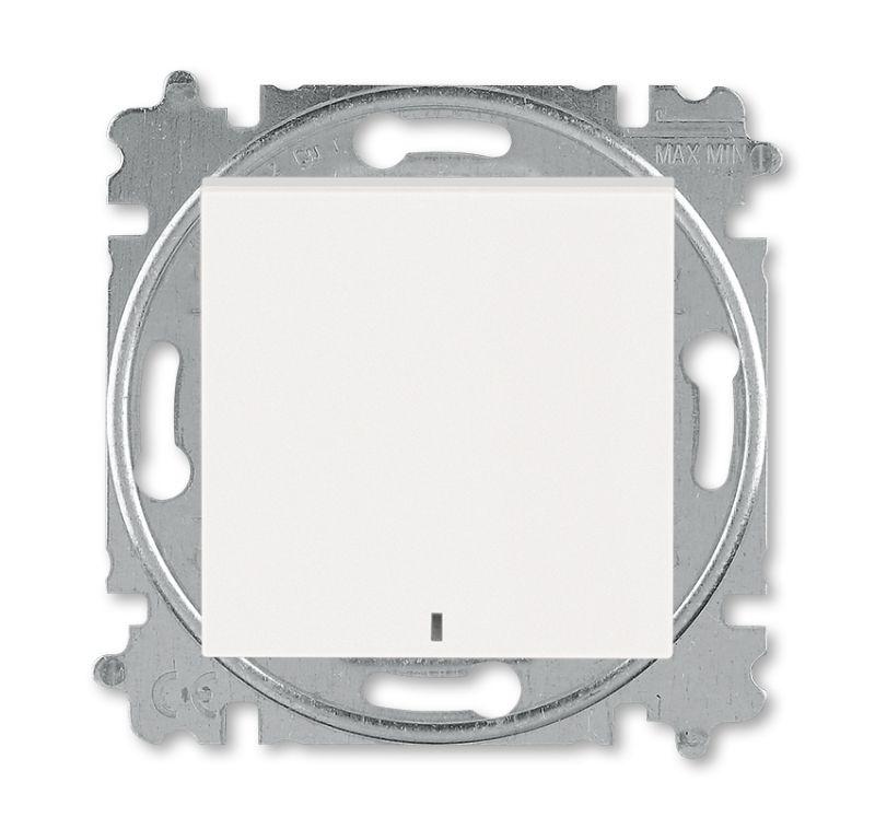 Выключатель 1-кл. СП Levit IP20 с подсветкой жемчуж./ледяной ABB 2CHH590146A6068