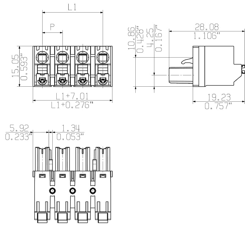 Штекерный соединитель печат BLF 7.50HP/08/180 SN BL BX SO 1420480000