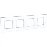 Рамка 4-м Unica quadro бел. SchE MGU2.708.18