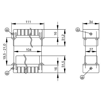 Промышленный разъём HDC HVE 10+2 MT CtH 1967210000