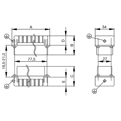 Промышленный разъём HDC HE 16 FC  17-32 1216700000