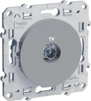 Механизм розетки TV 1-м Odace оконечная алюм. SchE S53R445