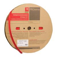 Трубка термоусадочная ТУТ тонкостен. 20/10 красн. (уп.100м) EKF tut-20-r