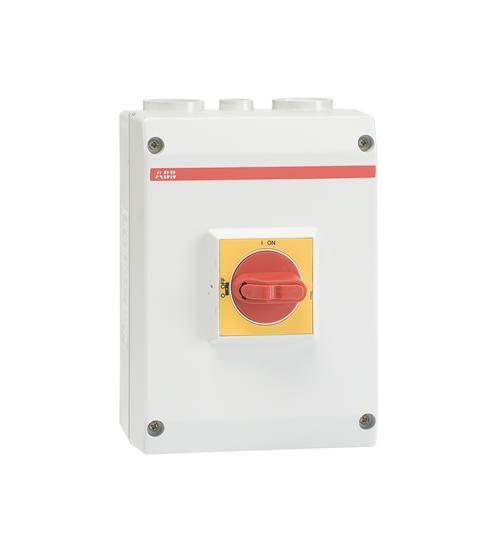 Рубильник OTP45BA4M 2хM32+M16 красн/желт. рукоятка в боксе ABB 1SCA022459R6860