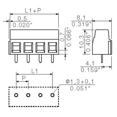Клемма печатной платы LS 5.08/05/90 3.5SN OR BX 1912560000