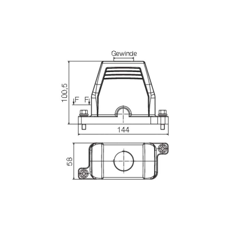 Профильное уплотнение HDC IP68 10B TOS 1M25 1082590000