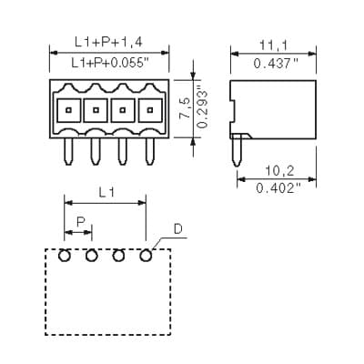 Штекерный соединитель печат SL-SMT 3.50/03/90G 1.5SN BK RL SO 2016140000