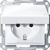 Механизм розетки СП Merten с защ. крышкой защ. шторки с заземл. IP44 SchE MTN2314-0325