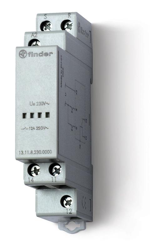 Реле модульное электронное вызывное со сбросом 1CO 12А 230В AC 17.5мм IP20 FINDER 131182300000PAS
